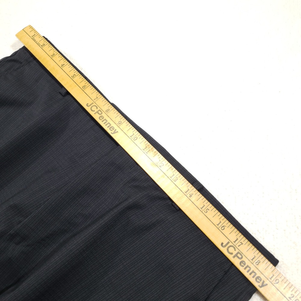 Z Zegna Suit Trousers Men 56R (38W) Gray Wool Micro-Check Flat Front Dress Pants - Picture 6 of 13
